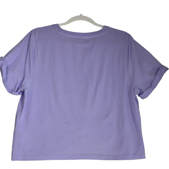 NEW Fabletics Front Twist Tee Womens XL or 12 14 Purple Knotted Athletic Hike - Picture 7 of 14